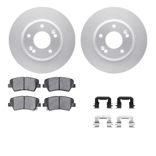 DFC GEOSPEC Coated Rotors with 5000 Brake Pads - Ceramic and Hardware 4512-03152