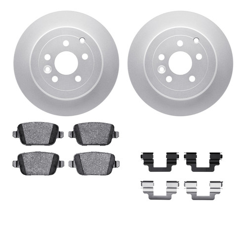 DFC GEOSPEC Coated Rotors with 5000 Brake Pads - Ceramic and Hardware 4512-11052
