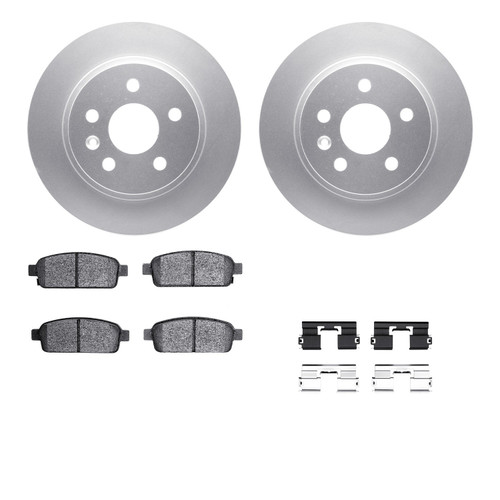 DFC GEOSPEC Coated Rotors with 5000 Brake Pads - Ceramic and Hardware 4512-45061