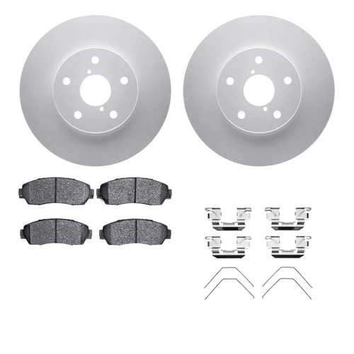 DFC GEOSPEC Coated Rotors with 5000 Brake Pads - Ceramic and Hardware 4512-13071