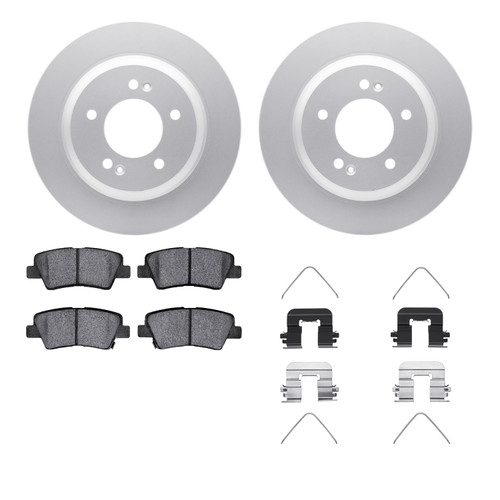 DFC GEOSPEC Coated Rotors with 5000 Brake Pads - Ceramic and Hardware 4512-21052
