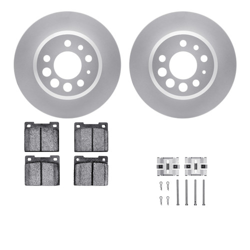 DFC GEOSPEC Coated Rotors with 5000 Brake Pads - Ceramic and Hardware 4512-27061