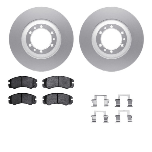 DFC GEOSPEC Coated Rotors with 5000 Brake Pads - Ceramic and Hardware 4512-37007