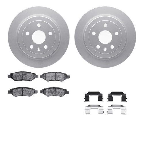 DFC GEOSPEC Coated Rotors with 5000 Brake Pads - Ceramic and Hardware 4512-46092