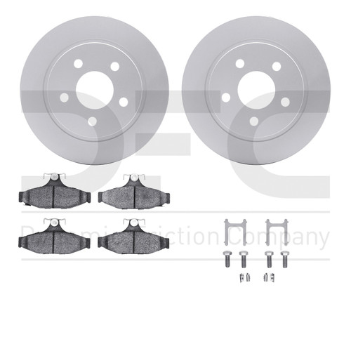 DFC GEOSPEC Coated Rotors with 5000 Brake Pads - Ceramic and Hardware 4512-47067