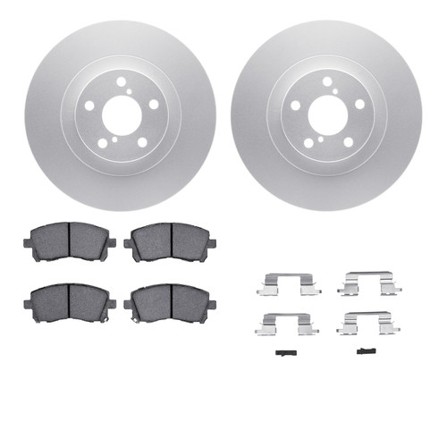 DFC GEOSPEC Coated Rotors with 5000 Brake Pads - Ceramic and Hardware 4512-13075