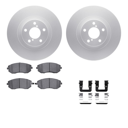 DFC GEOSPEC Coated Rotors with 5000 Brake Pads - Ceramic and Hardware 4512-13076