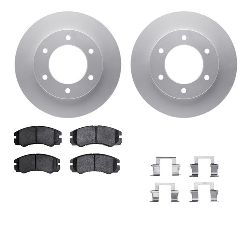 DFC GEOSPEC Coated Rotors with 5000 Brake Pads - Ceramic and Hardware 4512-37009