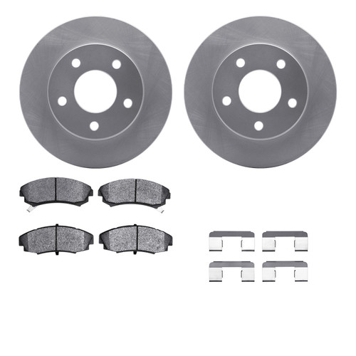 DFC GEOSPEC Coated Rotors with 5000 Brake Pads - Ceramic and Hardware 4512-45036