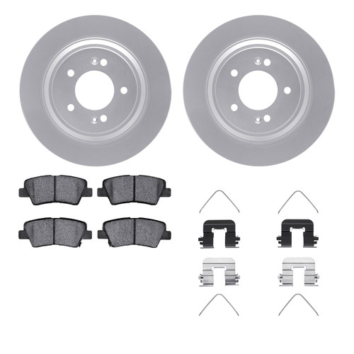 DFC GEOSPEC Coated Rotors with 5000 Brake Pads - Ceramic and Hardware 4512-21077