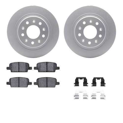 DFC GEOSPEC Coated Rotors with 5000 Brake Pads - Ceramic and Hardware 4512-47121