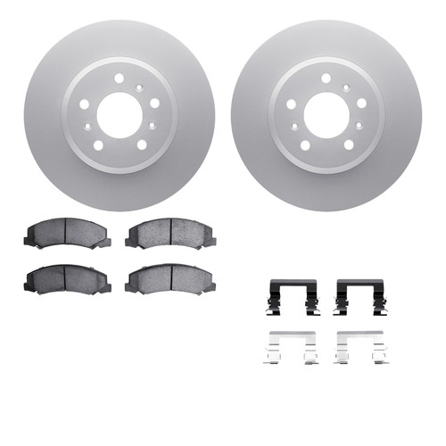 DFC GEOSPEC Coated Rotors with 5000 Brake Pads - Ceramic and Hardware 4512-45046