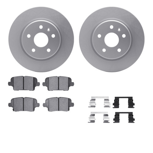 DFC GEOSPEC Coated Rotors with 5000 Brake Pads - Ceramic and Hardware 4512-46153