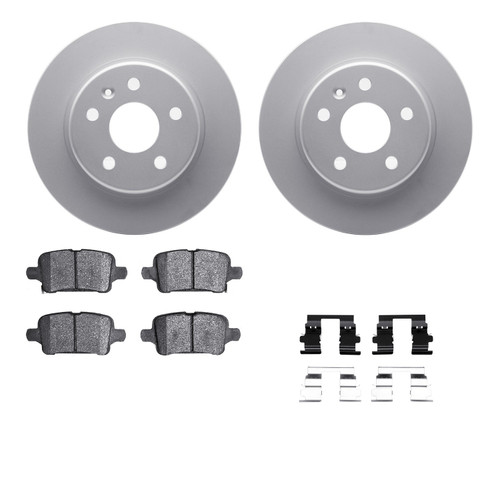 DFC GEOSPEC Coated Rotors with 5000 Brake Pads - Ceramic and Hardware 4512-47100