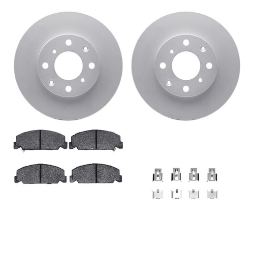 DFC GEOSPEC Coated Rotors with 5000 Brake Pads - Ceramic and Hardware 4512-59111