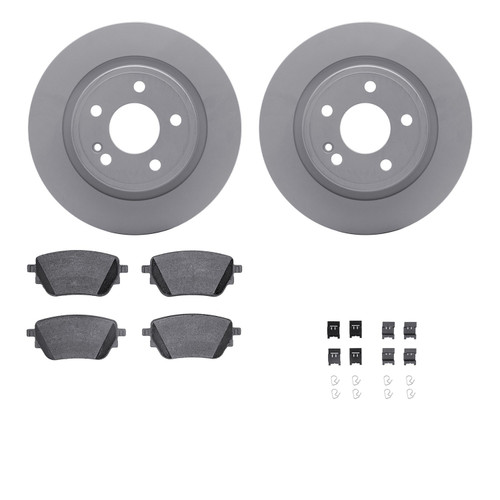 DFC GEOSPEC Coated Rotors with 5000 Brake Pads - Ceramic and Hardware 4512-63253