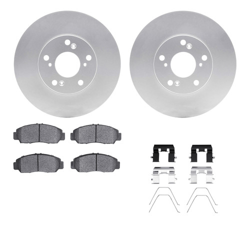 DFC GEOSPEC Coated Rotors with 5000 Brake Pads - Ceramic and Hardware 4512-59152