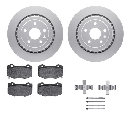 DFC GEOSPEC Coated Rotors with 5000 Brake Pads - Ceramic and Hardware 4512-47117