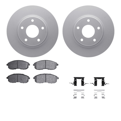 DFC GEOSPEC Coated Rotors with 5000 Brake Pads - Ceramic and Hardware 4512-67116
