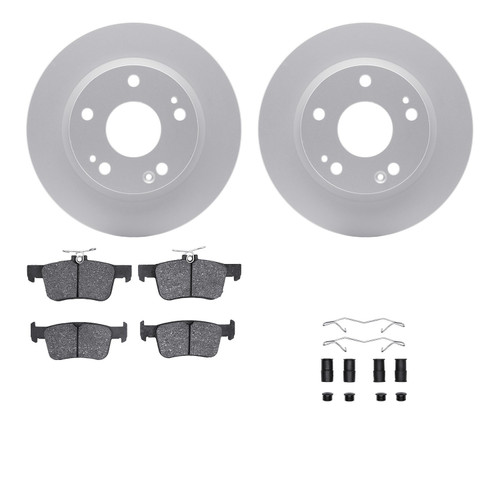 DFC GEOSPEC Coated Rotors with 5000 Brake Pads - Ceramic and Hardware 4512-59187