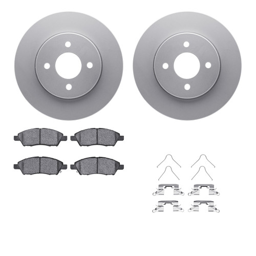DFC GEOSPEC Coated Rotors with 5000 Brake Pads - Ceramic and Hardware 4512-67117