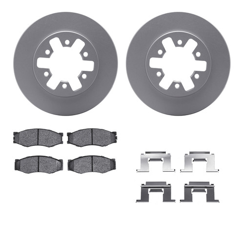 DFC GEOSPEC Coated Rotors with 5000 Brake Pads - Ceramic and Hardware 4512-67120