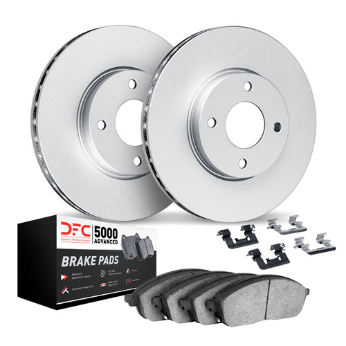 DFC GEOSPEC Coated Rotors with 5000 Brake Pads - Ceramic and Hardware 4512-59105