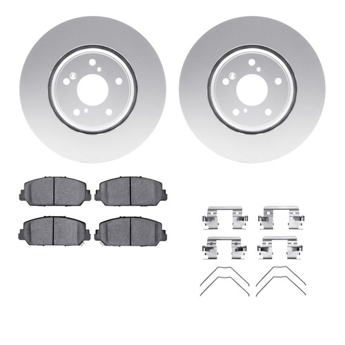 DFC GEOSPEC Coated Rotors with 5000 Brake Pads - Ceramic and Hardware 4512-59195