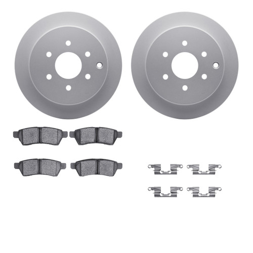 DFC GEOSPEC Coated Rotors with 5000 Brake Pads - Ceramic and Hardware 4512-67136