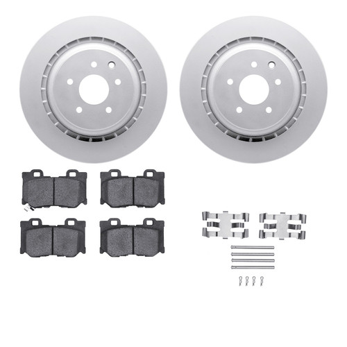 DFC GEOSPEC Coated Rotors with 5000 Brake Pads - Ceramic and Hardware 4512-68023