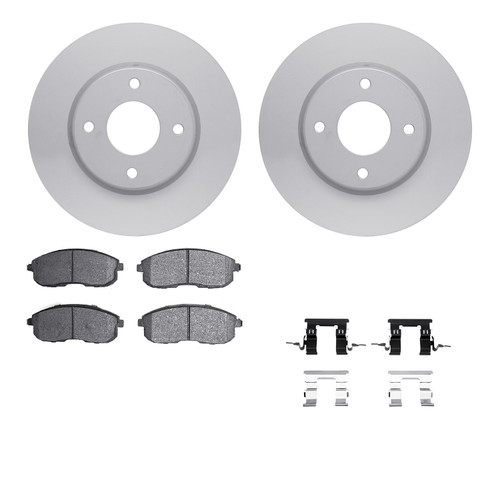 DFC GEOSPEC Coated Rotors with 5000 Brake Pads - Ceramic and Hardware 4512-67104