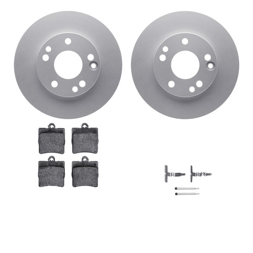 DFC GEOSPEC Coated Rotors with 5000 Brake Pads - Ceramic and Hardware 4512-63125
