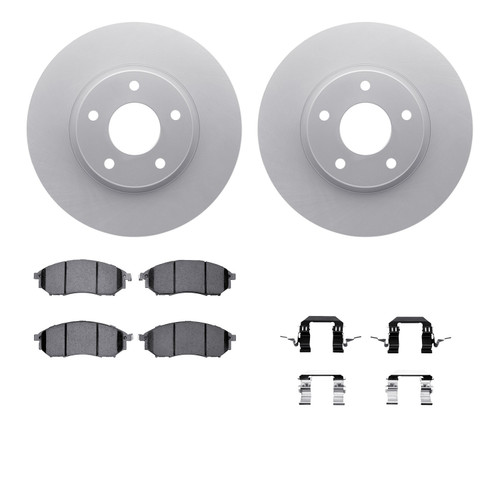 DFC GEOSPEC Coated Rotors with 5000 Brake Pads - Ceramic and Hardware 4512-67127