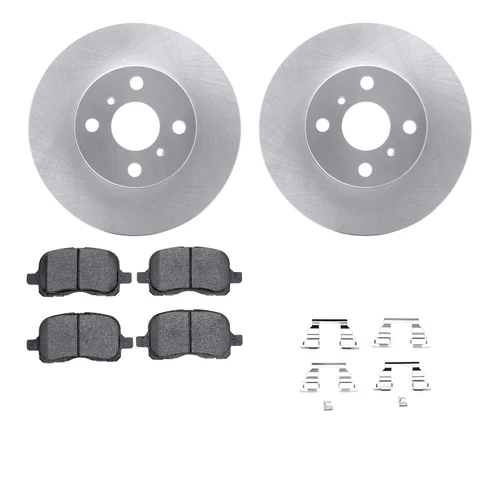 DFC GEOSPEC Coated Rotors with 5000 Brake Pads - Ceramic and Hardware 4512-76114