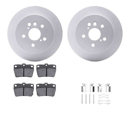 DFC GEOSPEC Coated Rotors with 5000 Brake Pads - Ceramic and Hardware 4512-76177