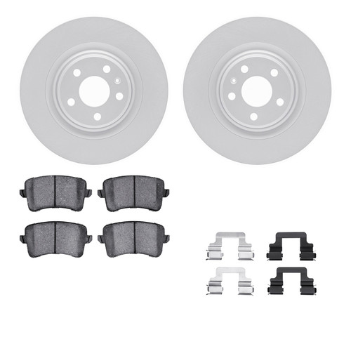 DFC GEOSPEC Coated Rotors with 5000 Brake Pads - Ceramic and Hardware 4512-73157