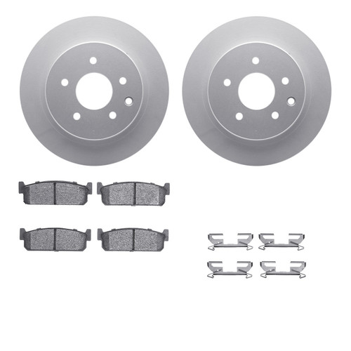 DFC GEOSPEC Coated Rotors with 5000 Brake Pads - Ceramic and Hardware 4512-68014