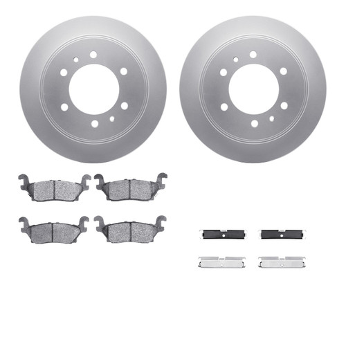 DFC GEOSPEC Coated Rotors with 5000 Brake Pads - Ceramic and Hardware 4512-93004