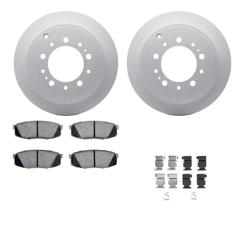 DFC GEOSPEC Coated Rotors with 5000 Brake Pads - Ceramic and Hardware 4512-76182