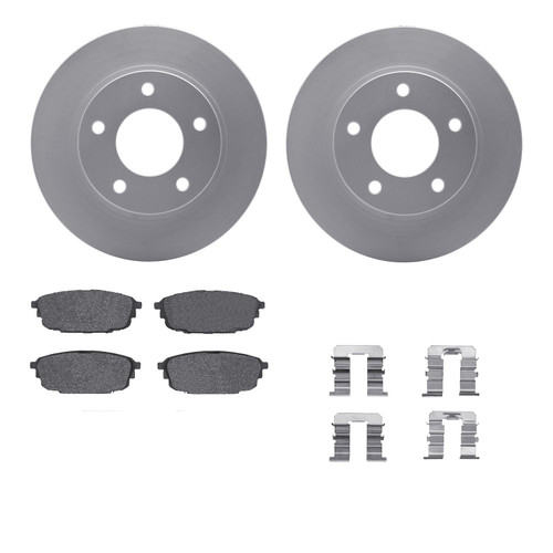DFC GEOSPEC Coated Rotors with 5000 Brake Pads - Ceramic and Hardware 4512-80056