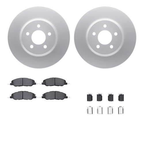 DFC GEOSPEC Coated Rotors with 5000 Brake Pads - Ceramic and Hardware 4512-99037
