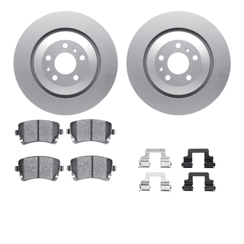 DFC GEOSPEC Coated Rotors with 5000 Brake Pads - Ceramic and Hardware 4512-73127