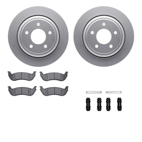 DFC GEOSPEC Coated Rotors with 5000 Brake Pads - Ceramic and Hardware 4512-99093