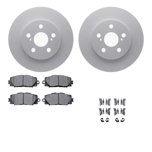 DFC GEOSPEC Coated Rotors with 5000 Brake Pads - Ceramic and Hardware 4512-76190