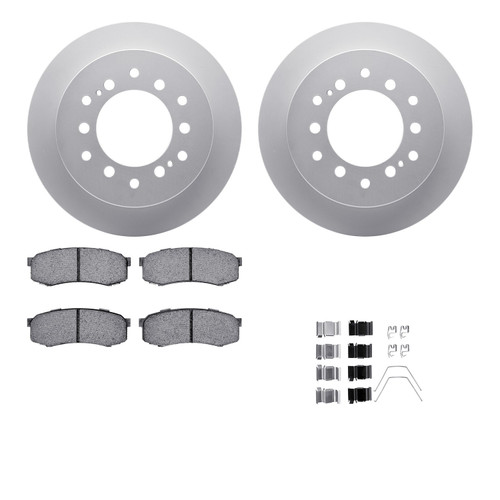 DFC GEOSPEC Coated Rotors with 5000 Brake Pads - Ceramic and Hardware 4512-76172