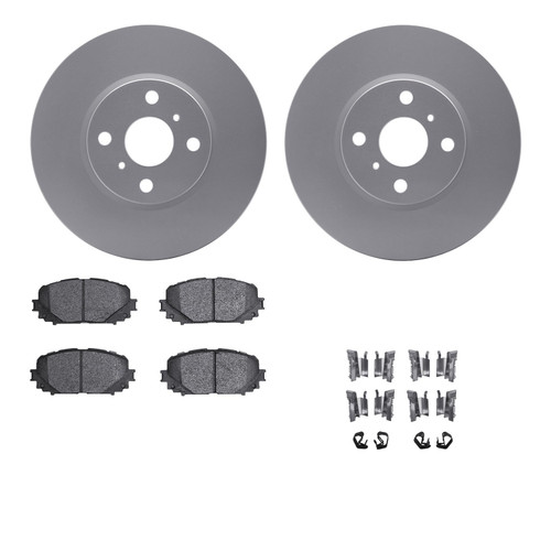 DFC GEOSPEC Coated Rotors with 5000 Brake Pads - Ceramic and Hardware 4512-76151