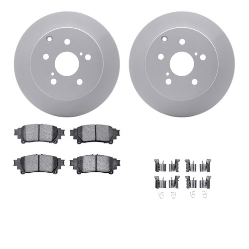 DFC GEOSPEC Coated Rotors with 5000 Brake Pads - Ceramic and Hardware 4512-76152