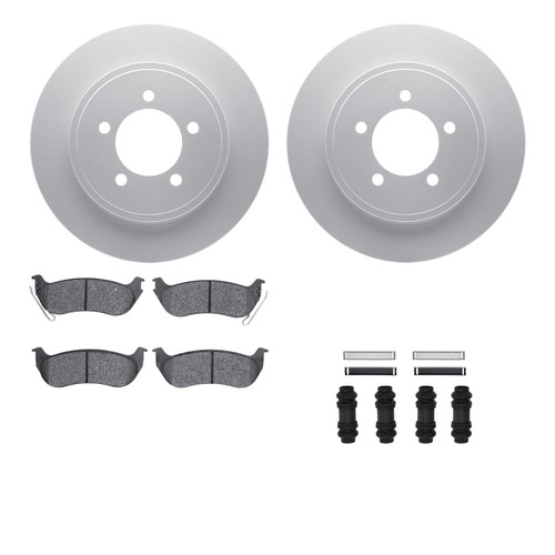 DFC GEOSPEC Coated Rotors with 5000 Brake Pads - Ceramic and Hardware 4512-99159