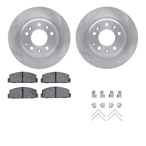 DFC GEOSPEC Coated Rotors with 5000 Brake Pads - Ceramic and Hardware 4512-99052