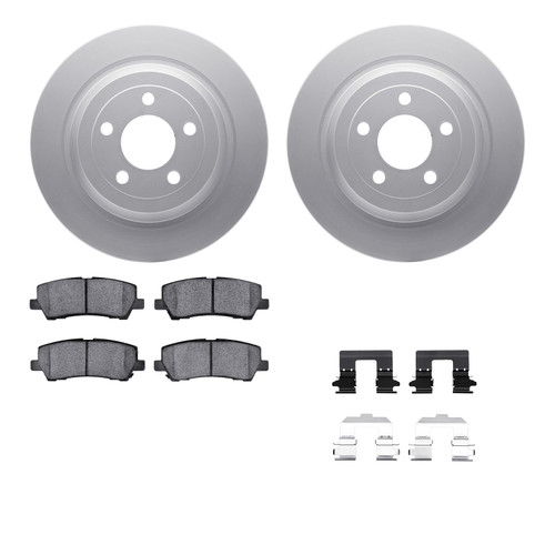 DFC GEOSPEC Coated Rotors with 5000 Brake Pads - Ceramic and Hardware 4512-99075